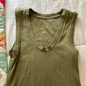Green tank top